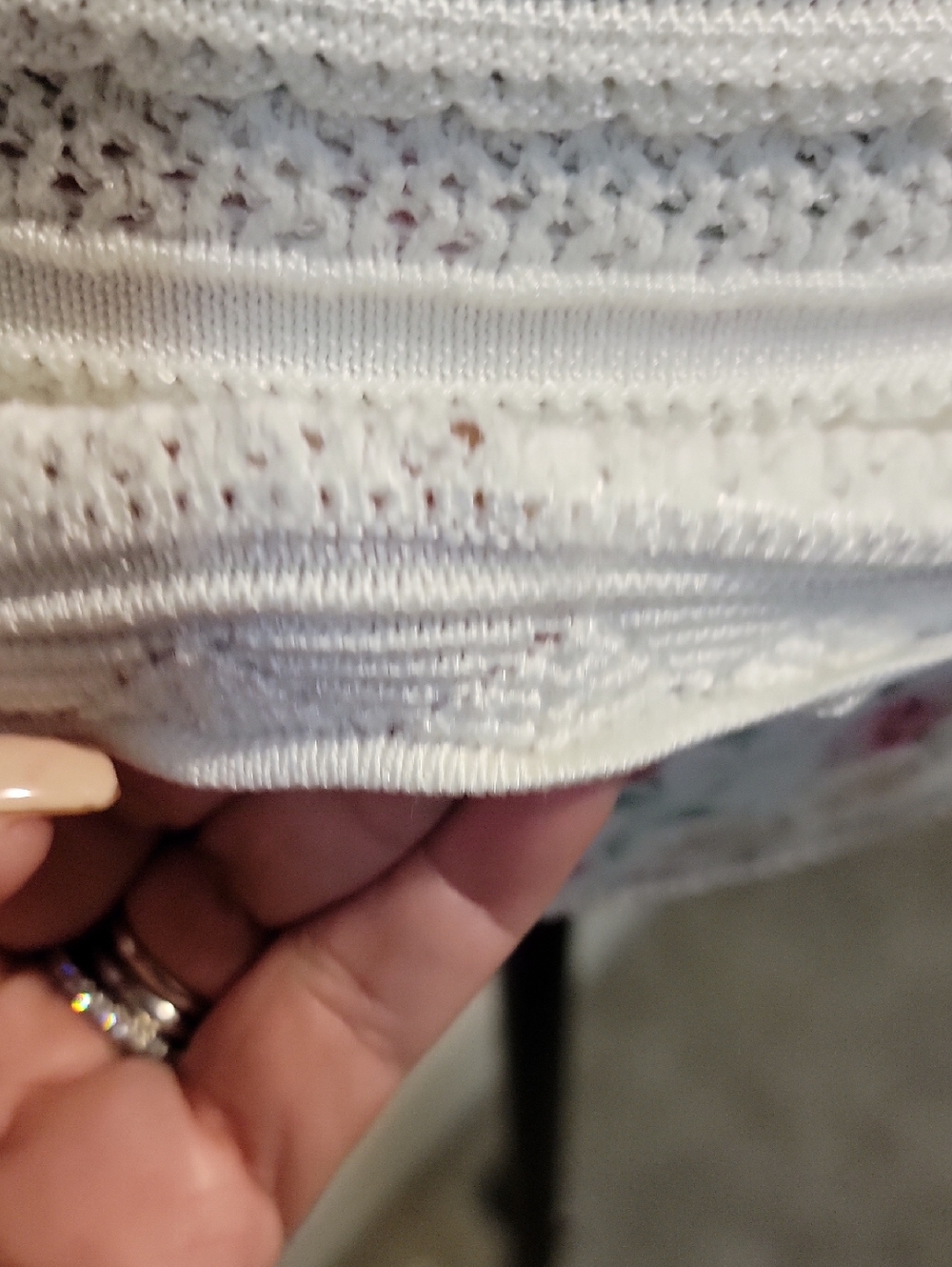 White House Black Market White Textured Knit Halter Top Size XS - Picture 9 of 11